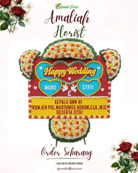 Papan Bunga Pernikahan Labuhan Ratu
